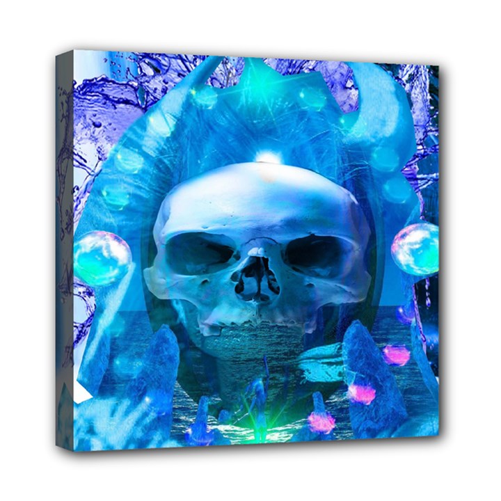 Skull Worship Mini Canvas 8  x 8 