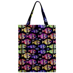 Colorful Fishes Pattern Design Zipper Classic Tote Bags