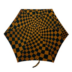 Abstract Square Checkers  Mini Folding Umbrellas by OZMedia