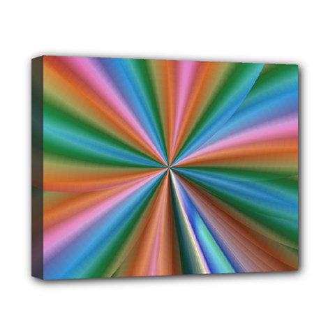 Abstract Rainbow Canvas 10  X 8 