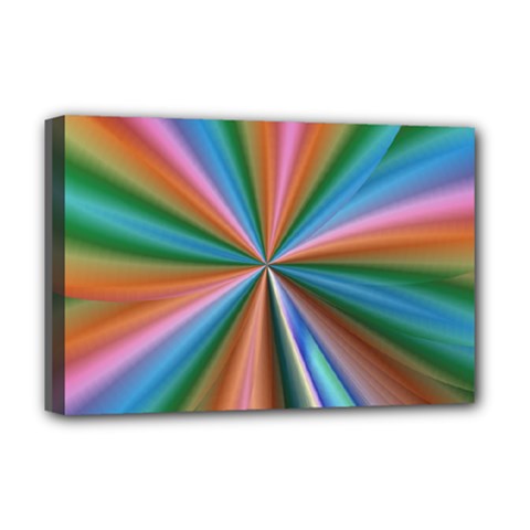 Abstract Rainbow Deluxe Canvas 18  X 12   by OZMedia