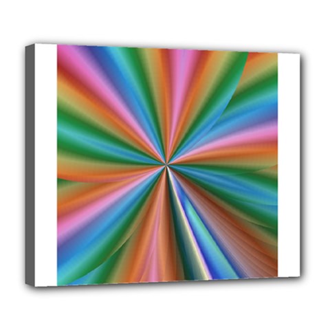 Abstract Rainbow Deluxe Canvas 24  X 20   by OZMedia