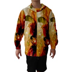 Awesome Colorful, Glowing Leaves  Hooded Wind Breaker (kids) by FantasyWorld7