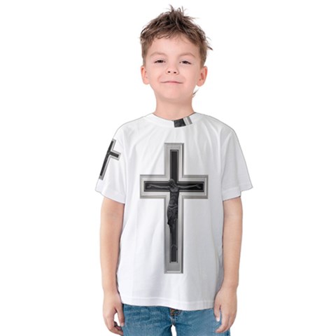 Red Christian Cross Kid s Cotton Tee by igorsin