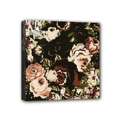 Dark Roses Mini Canvas 4  X 4  by LovelyDesigns4U