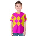 Yellow pink shapes Kid s Cotton Tee View1