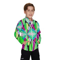 Distorted Flower Wind Breaker (kids) by LalyLauraFLM