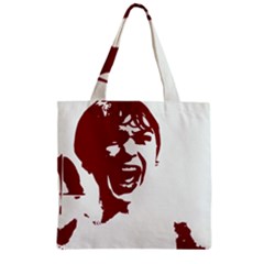 Psycho Zipper Grocery Tote Bags
