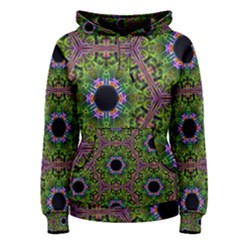 Repeated Geometric Circle Kaleidoscope Women s Pullover Hoodies by canvasngiftshop