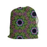 Repeated Geometric Circle Kaleidoscope Drawstring Pouch (XL)