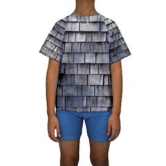 Weathered Shingle Kid s Short Sleeve Swimwear by trendistuff