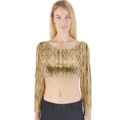 Light Beige Bamboo Long Sleeve Crop Top by trendistuff