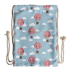 Hot Air Balloon Drawstring Bag (large) by Kathrinlegg