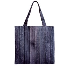 Grey Fence Zipper Grocery Tote Bags