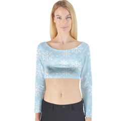 Frosty Long Sleeve Crop Top by Kathrinlegg