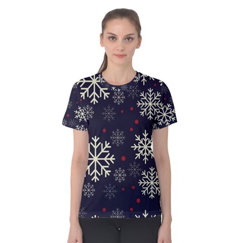 Snowflake Women s Cotton Tee by Kathrinlegg