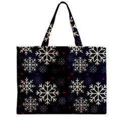 Snowflake Zipper Tiny Tote Bags by Kathrinlegg