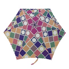 Dots And Squares Mini Folding Umbrellas by Kathrinlegg