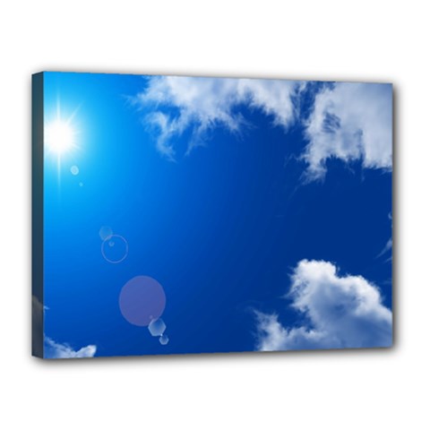 Sun Sky And Clouds Canvas 16  X 12  by trendistuff
