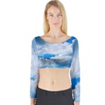 CUMULUS CLOUDS Long Sleeve Crop Top