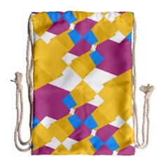 Layered Shapes Large Drawstring Bag