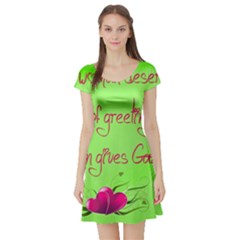 Garcia s Greetings Short Sleeve Skater Dresses