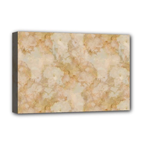 Tan Marble Deluxe Canvas 18  X 12   by trendistuff