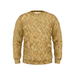 Tan Diamond Brick Boys  Sweatshirts by trendistuff