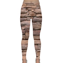 Stone Wall Brown Yoga Leggings by trendistuff