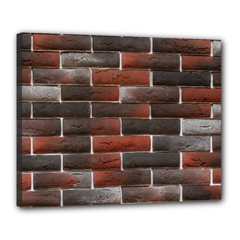 Red And Black Brick Wall Canvas 20  X 16  by trendistuff