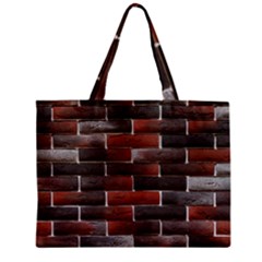 Red And Black Brick Wall Zipper Tiny Tote Bags by trendistuff