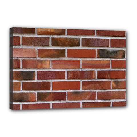 Colorful Brick Wall Canvas 18  X 12  by trendistuff