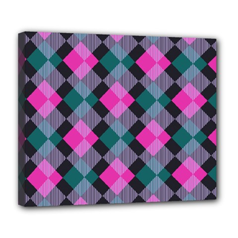 Argyle Variation Deluxe Canvas 24  X 20  (stretched) by LalyLauraFLM