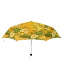 Wonderful Soft Yellow Flowers With Dragonflies Folding Umbrellas View3