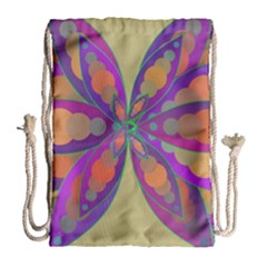 Fly-mandala Drawstring Bag (large)