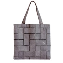Alternating Grey Brick Zipper Grocery Tote Bags by trendistuff