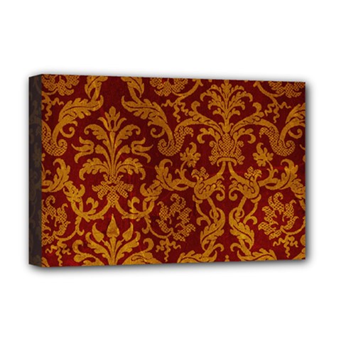 Royal Red And Gold Deluxe Canvas 18  X 12   by trendistuff
