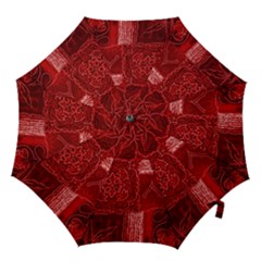 Red Patchwork Hook Handle Umbrellas (large) by trendistuff