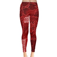 Red Patchwork Women s Leggings by trendistuff