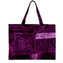 MAGENTA PATCHWORK Zipper Tiny Tote Bags View2