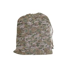 Camo Woodland Faded Drawstring Pouches (large)  by trendistuff