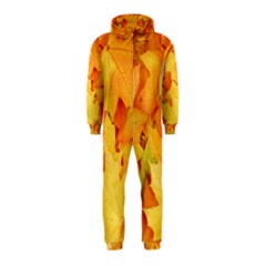 Yellow Maple Leaves Hooded Jumpsuit (kids) by trendistuff