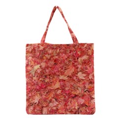 RED MAPLE LEAVES Grocery Tote Bags