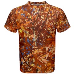 Orange Leaves Men s Cotton Tees by trendistuff