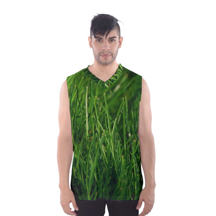 GREEN GRASS 1 Men s Basketball Tank Top