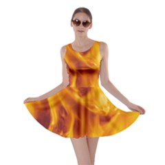 YELLOW FLAMES Skater Dresses