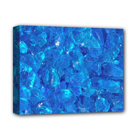 Turquoise Glass Deluxe Canvas 14  X 11  by trendistuff