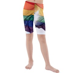 Pride Flag Kid s Mid Length Swim Shorts by trendistuff