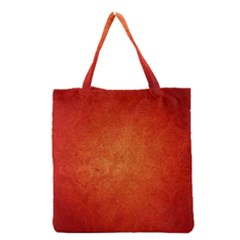 Orange Dot Art Grocery Tote Bags by trendistuff