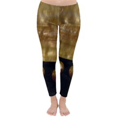 Golden Pearls Winter Leggings  by trendistuff